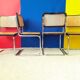 Series of 4 chairs B32, Marcel Breuer design