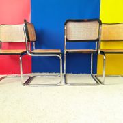 Series of 4 chairs B32, Marcel Breuer design