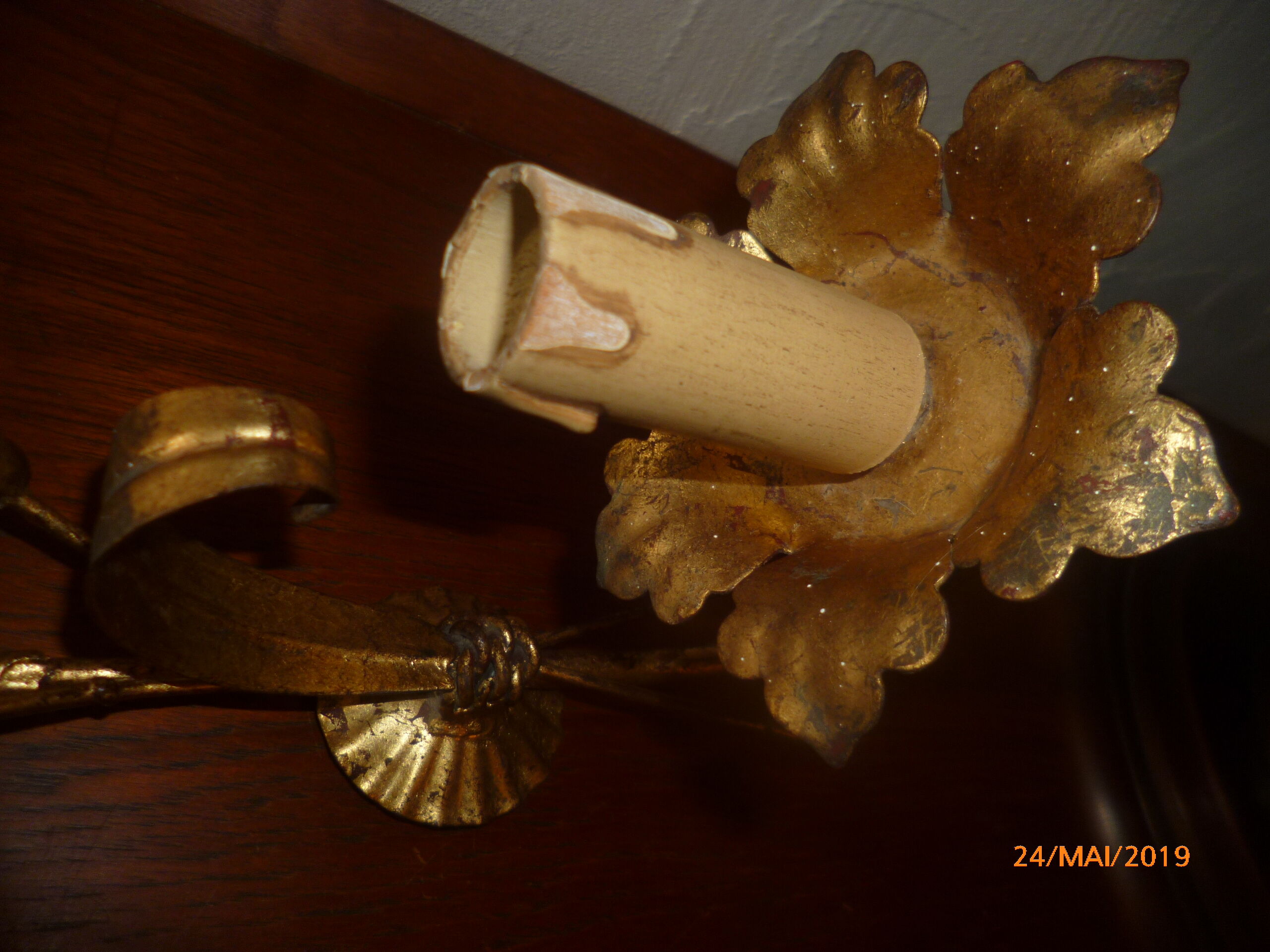 2 wall sconces Golden EPIs of ble 1950 1960