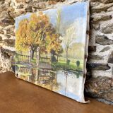 Old garden painting Gourbesville Normandy