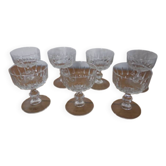 set of 7 champagne glasses