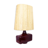 Beautiful ceramic table lamp and 60s straw