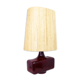 Beautiful ceramic table lamp and 60s straw