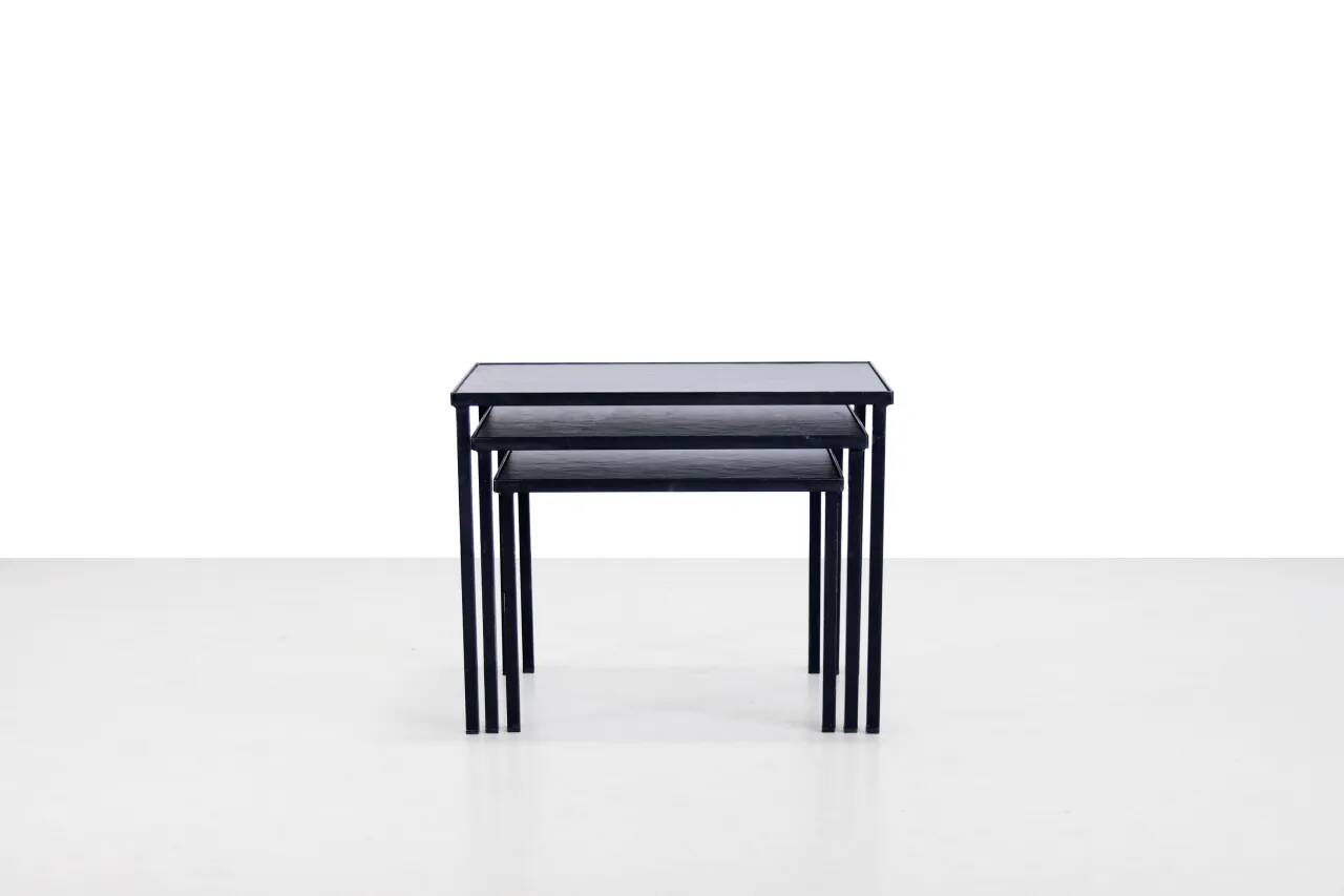 Minimalist set of slate side tables by Artimeta by Floris Fiedeldij