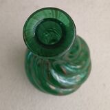 Twisted blown glass carafe