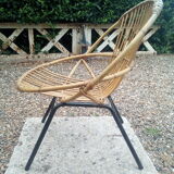 Armchair shell rattan