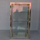 Vitrine vintage métal chromé et doré par Renato Zevi