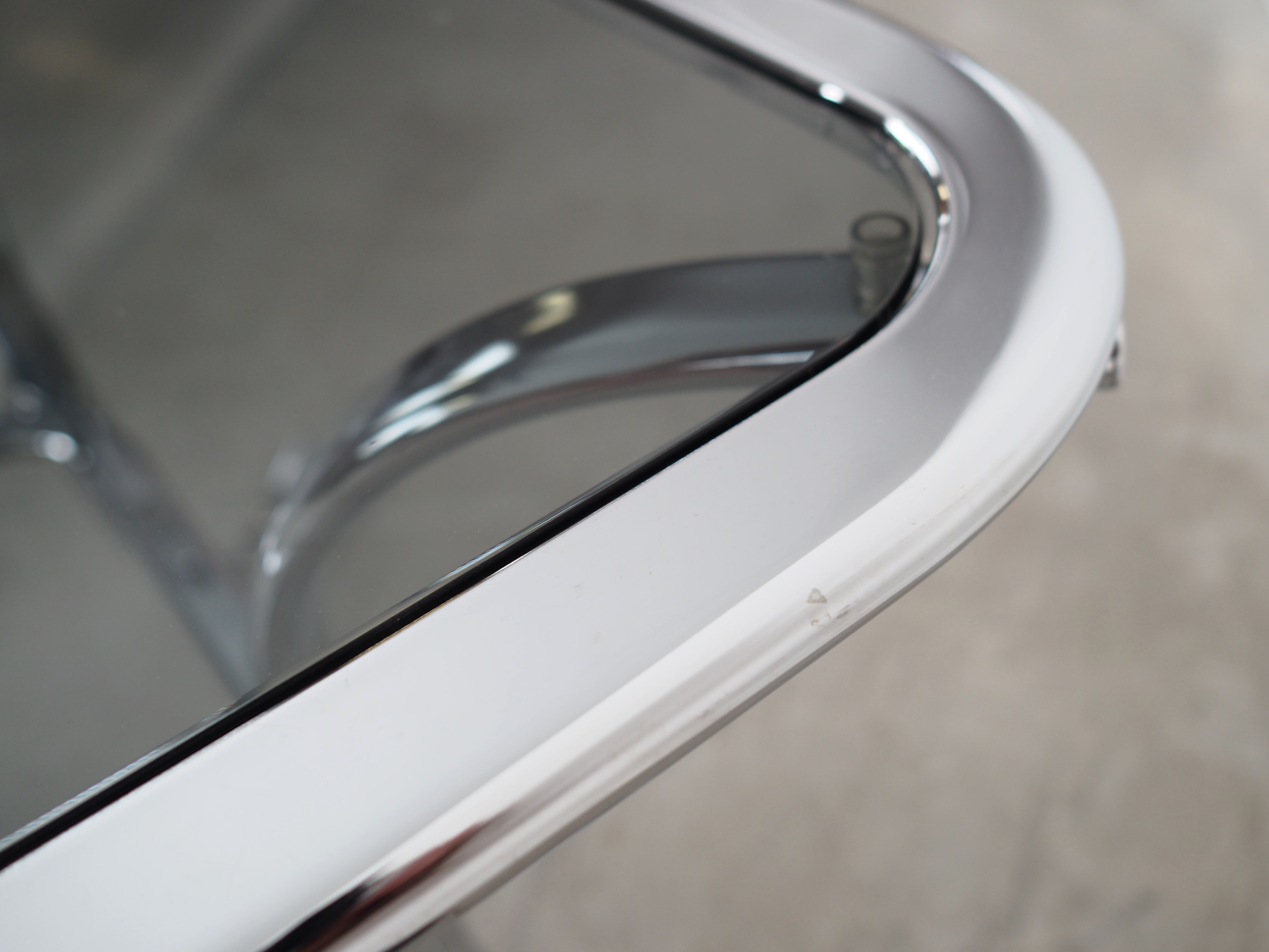 Table basse en verre, design danois, années 1970, production: Danemark