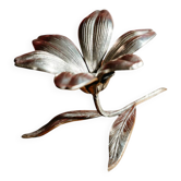 Cendrier fleur vintage en laiton aux pétales amovibles