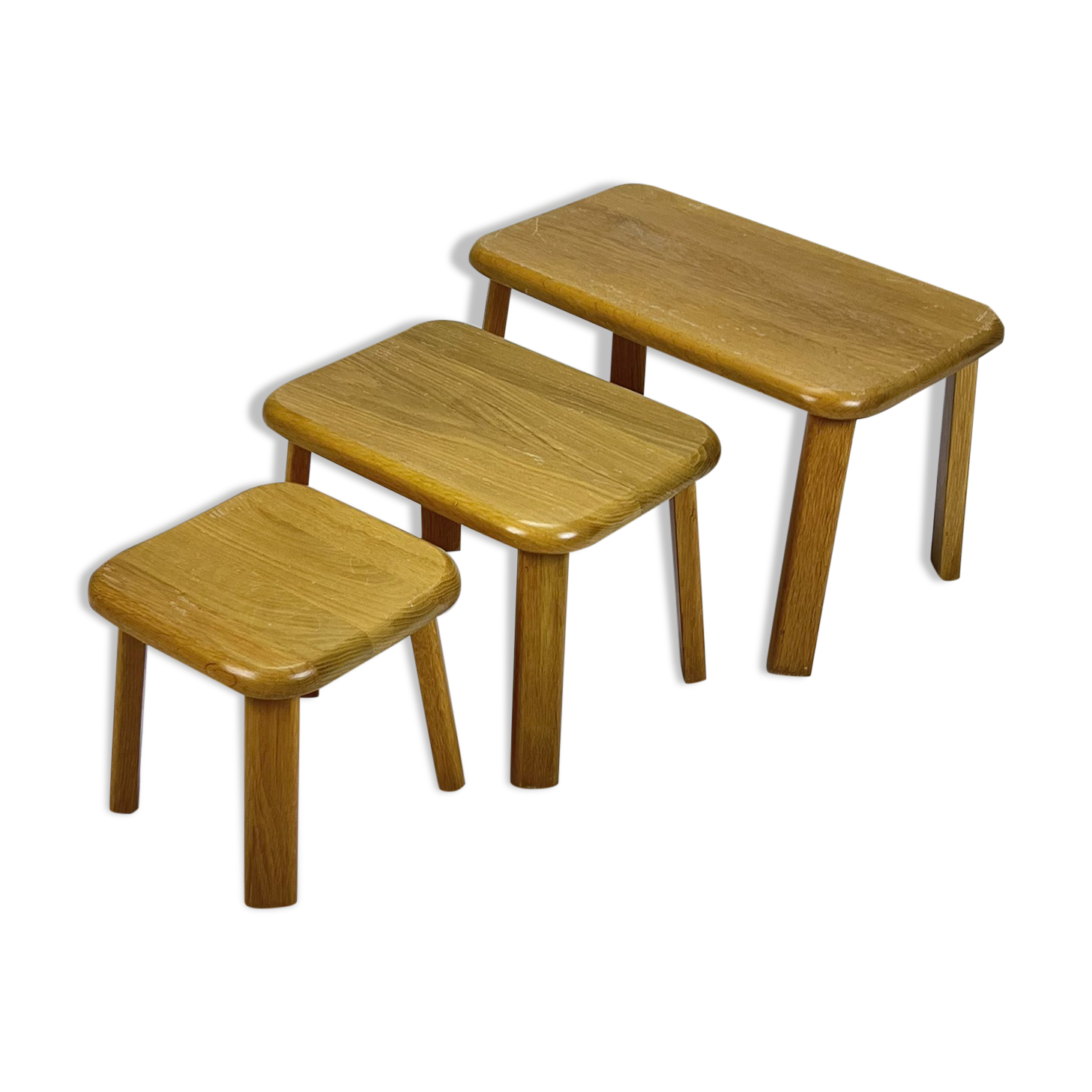 Modernist oak nesting tables, 1960s