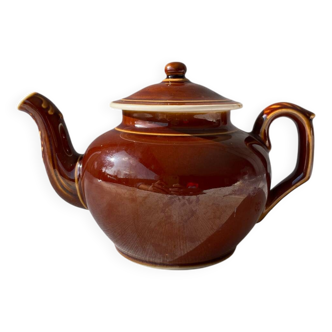 Théière rétro marron
