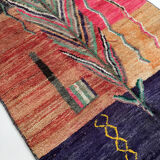 Tapis berbère marocain Boujaad coloré à motifs multicolores 244x161cm