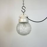 Vintage White Porcelain Pendant Light, 1970s