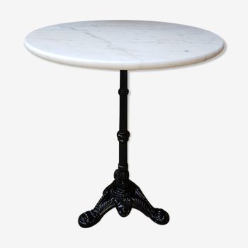 Table ronde bistrot 1900 en marbre