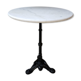 Table ronde bistrot 1900 en marbre