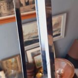 1930 art deco chandelier in chrome bronze and molded glassware