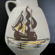 Vase vintage 1960 céramique bateaux
