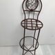 Pair of vintage bar high chairs in copper and wrought iron