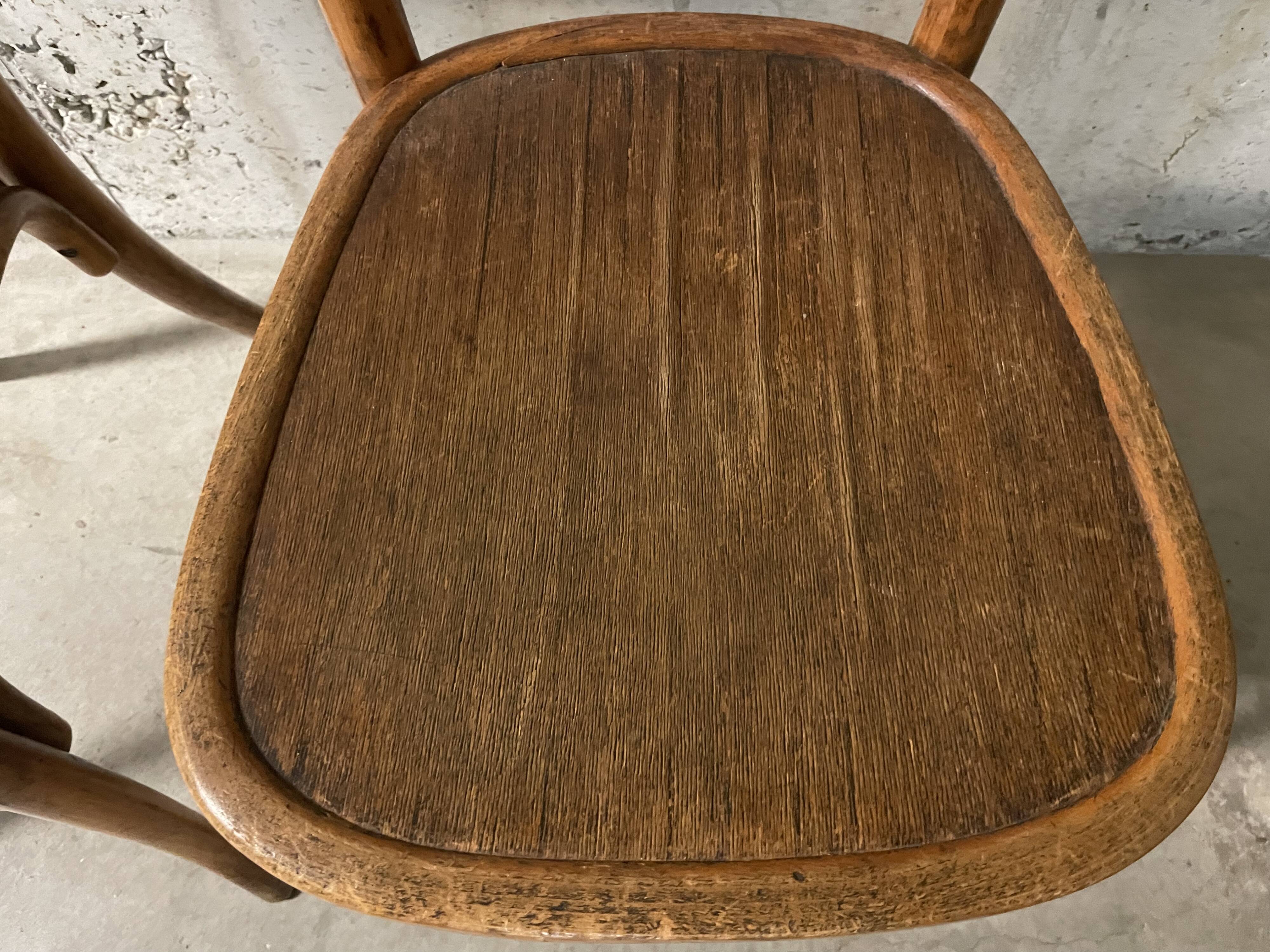 Pair of bistro chairs from the 1930s-40s.