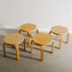 Tabourets d'enfant finlandais vintage d'Alvar Aalto, produits par Artek, années 1980