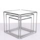 Isocèle Chrome Nesting Tables Max Sauze, 1970s France