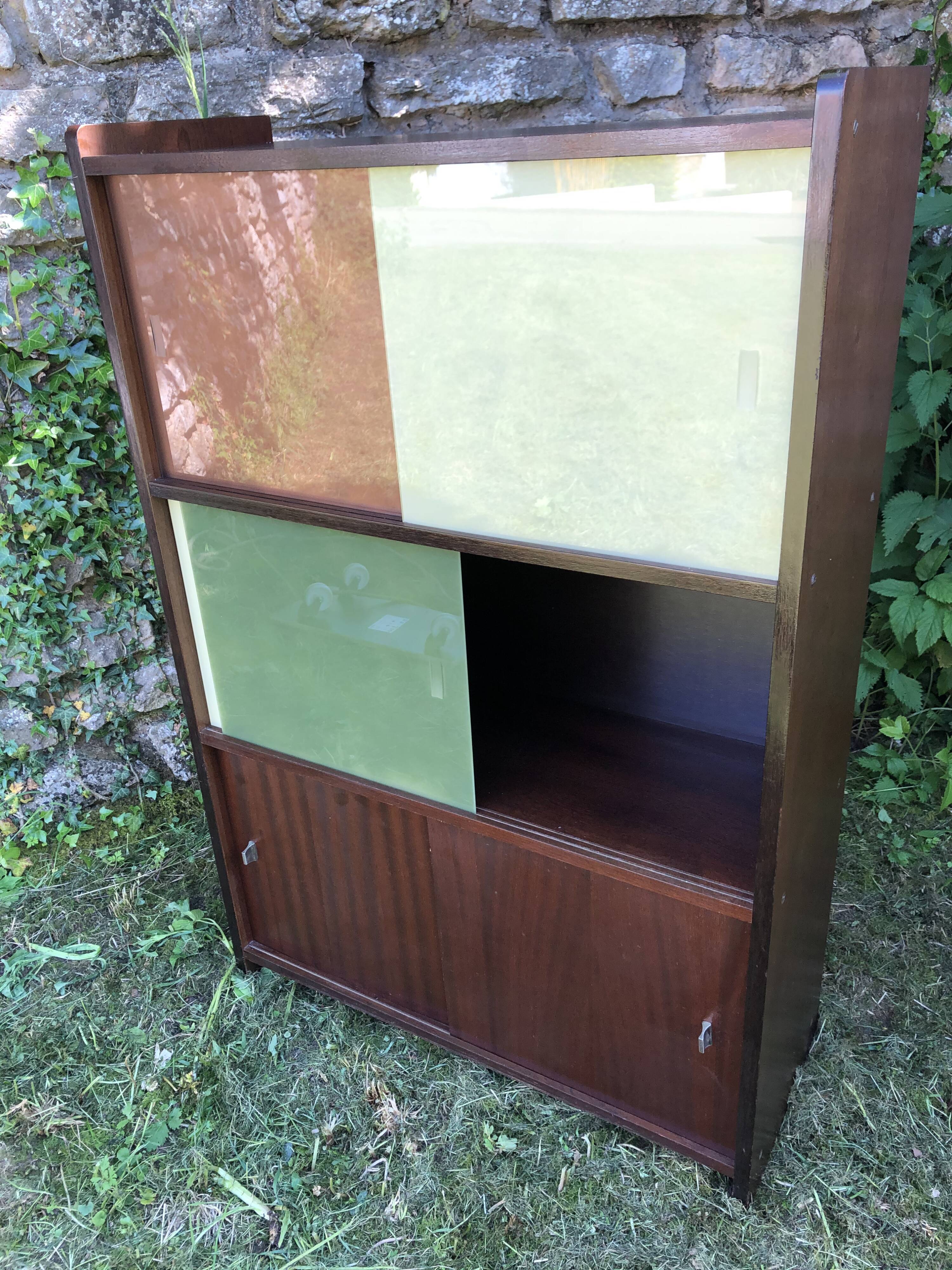 Furniture style Oscar storage showcase vintage library 70s