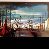 Tableau huile sur bois