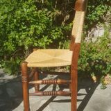 Série de 4 chaises Paillées 1970