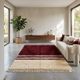 Traditional pure wool burgundy and white rug 1.5/2.5 m