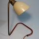 Golden brass casserole lamp 1950s