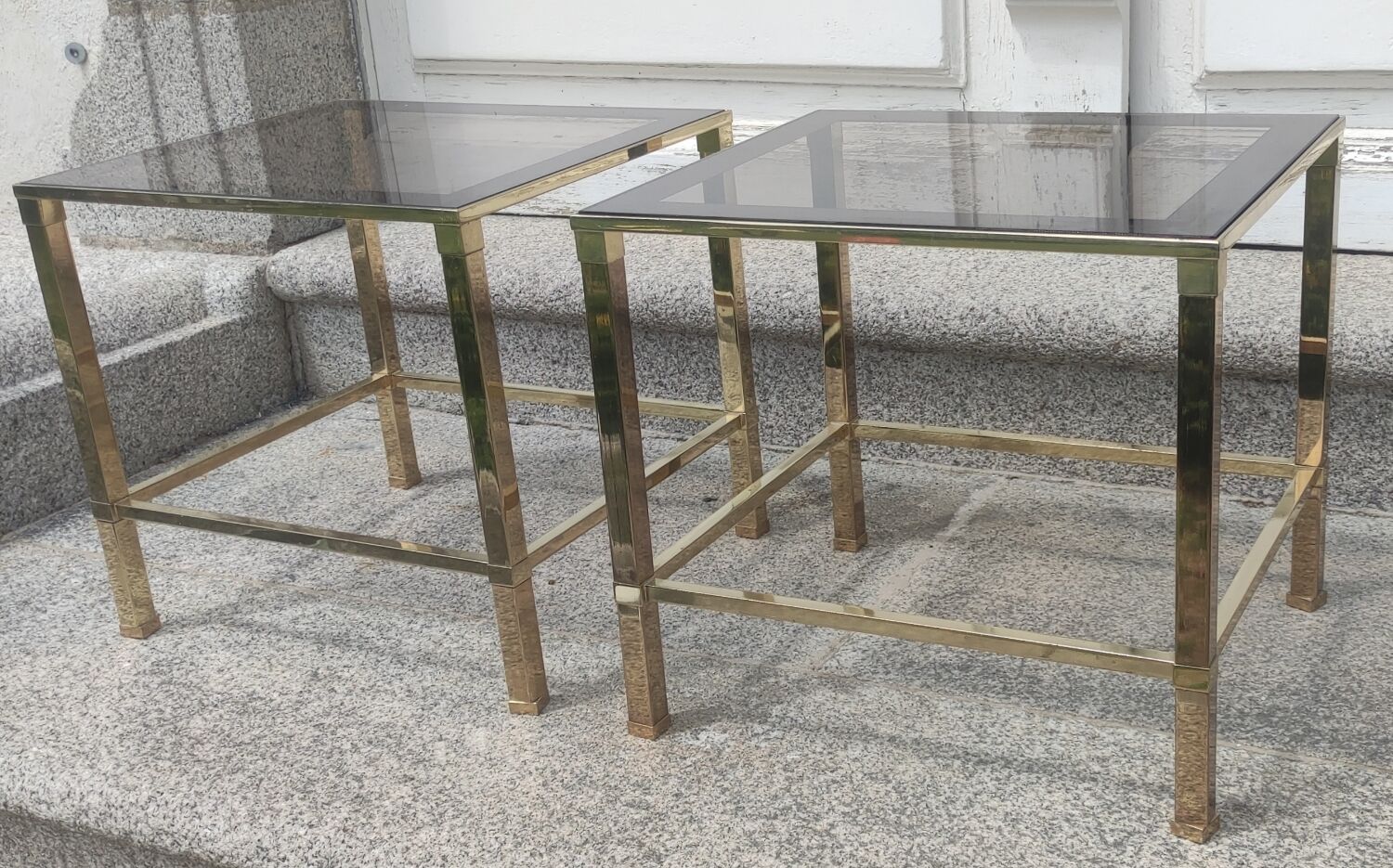 Pair side tables design sofa ends