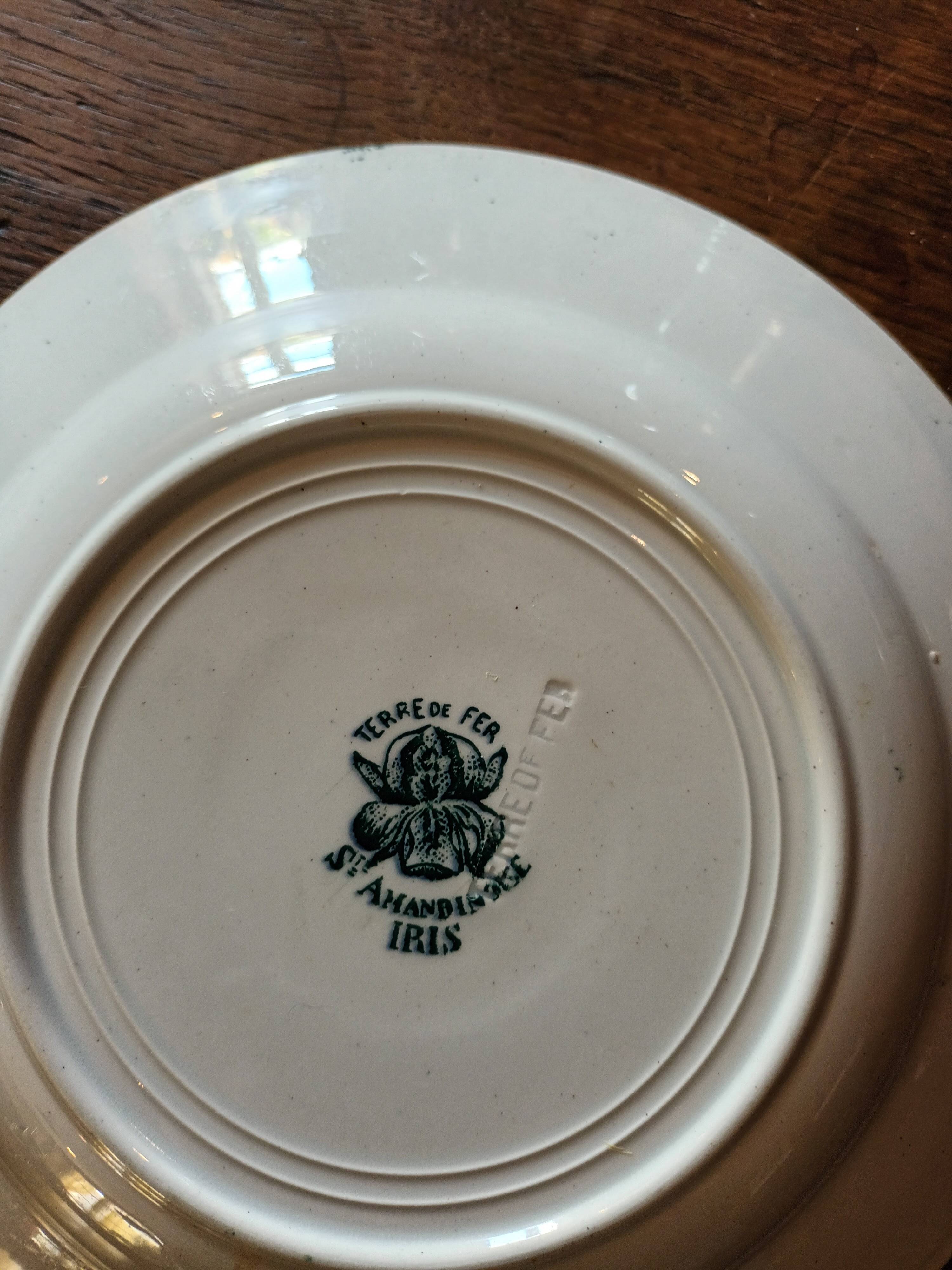 6 Terre de Fer soup plates