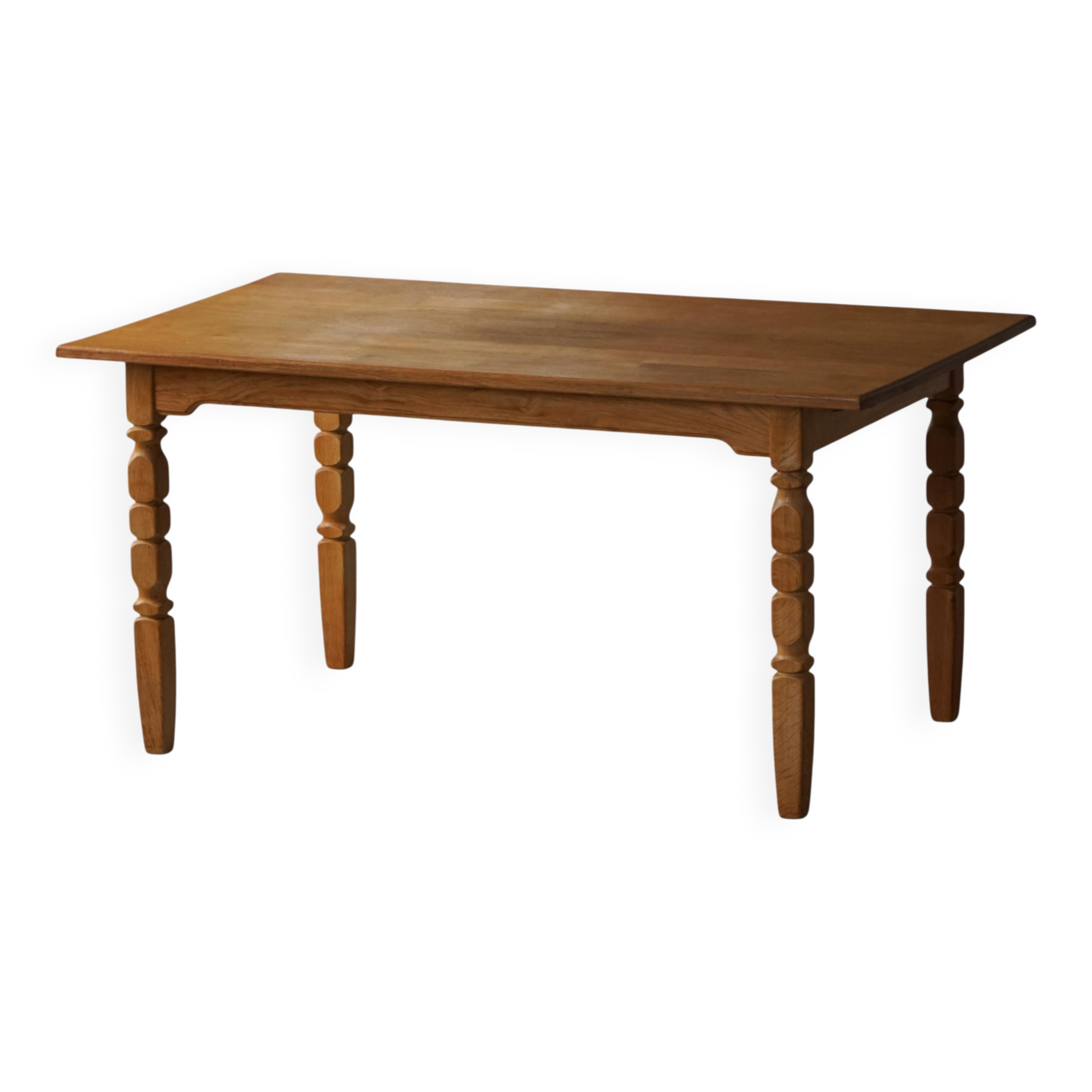 Henning Kjærnulf, rectangular dining table in oak, mid-century Danish modern, 1960s.