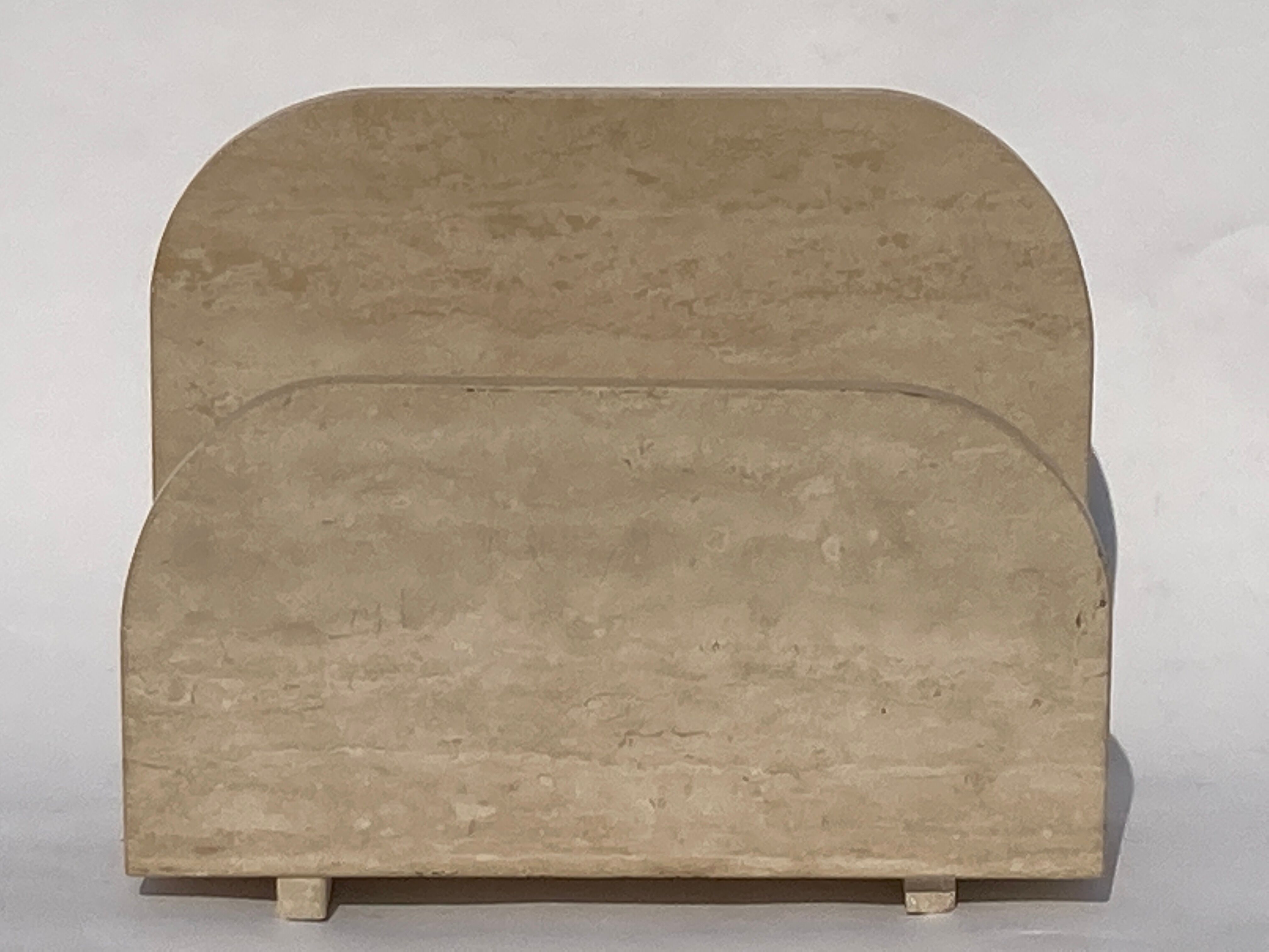 Travertin magazine rack