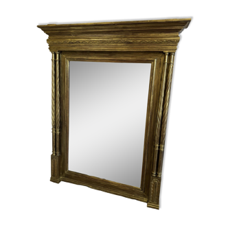 Golden wood mirror