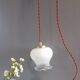 Lampe baladeuse opaline blanche, rétro chic