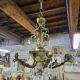 Chandelier with tassels and brass 9 bulbs