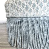 Pastel blue velvet toad chair