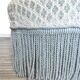 Fauteuil crapaud velours bleu pastel