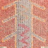 4x10 Runner Salmon Pink Vintage Runner, Turkish Wool Runner, 103x307Cm