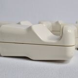 Set of 4 vintage "Space Age" coat hooks, 10 cm, 70s-80s