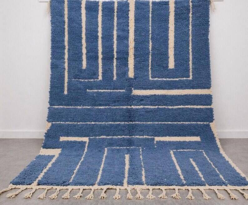 Tapis beni ourain sur mesure traditionnelle artisanale 150/250 cm