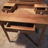 Dressing table with solid wood mirror