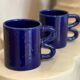 Mug cup ceramic handle graphic wave colorful design Majorelle Blue Klein