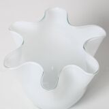 small handkerchief vase in white opaline
