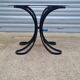 Space Age table in steel with smoked glass top, 1970