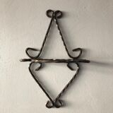 Wrought iron wall plant holder