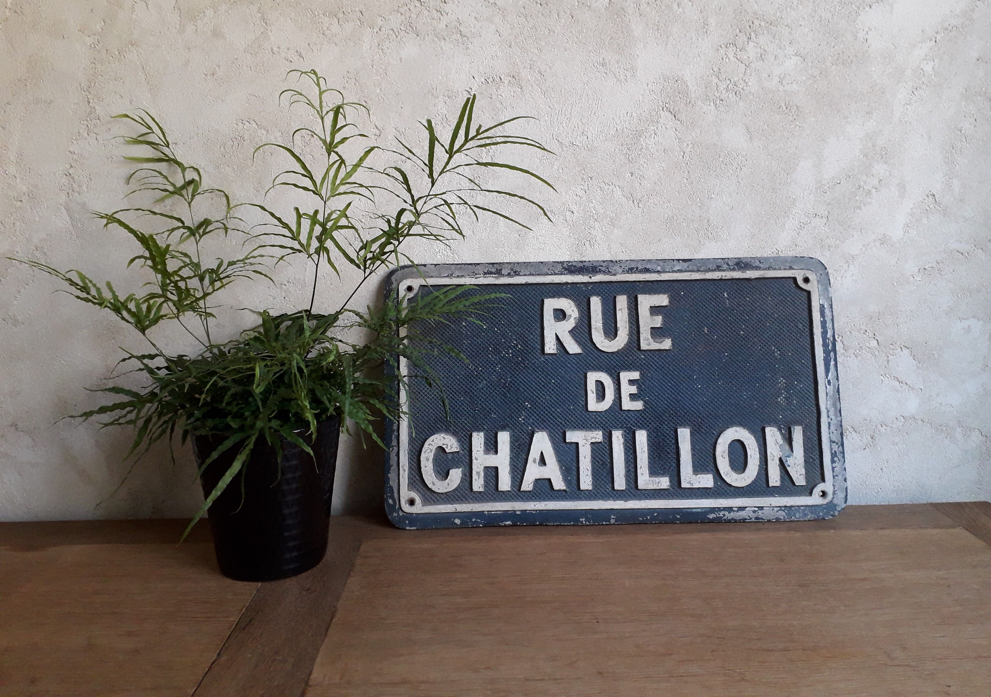 Plaque de rue ancienne fin 19ème