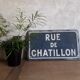 Plaque de rue ancienne fin 19ème
