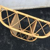 60'S rattan wall shelf
